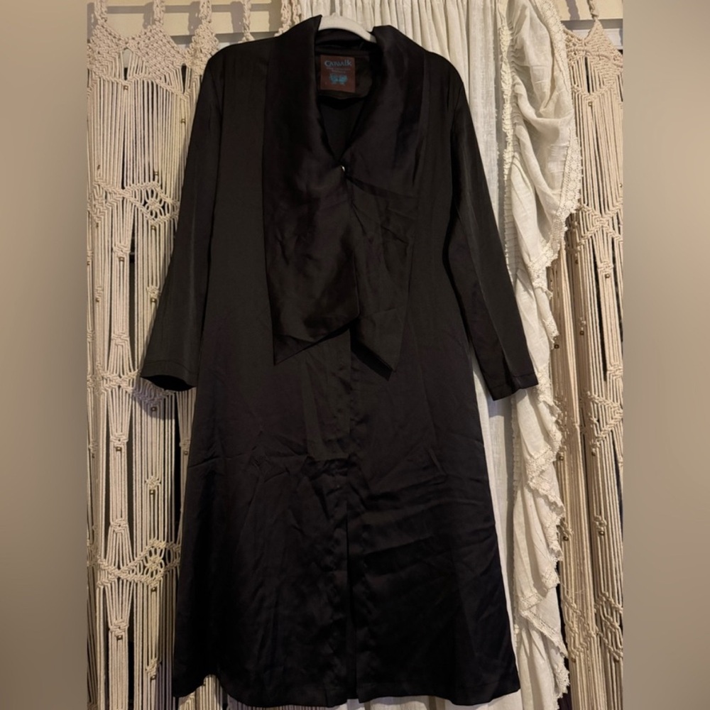 Cat walk collection Elegant Black Long Coat